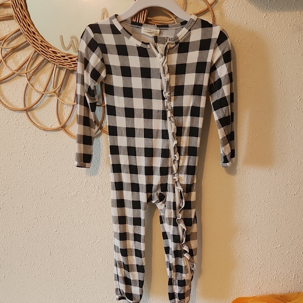 Plaid Kids Footie Pajamas